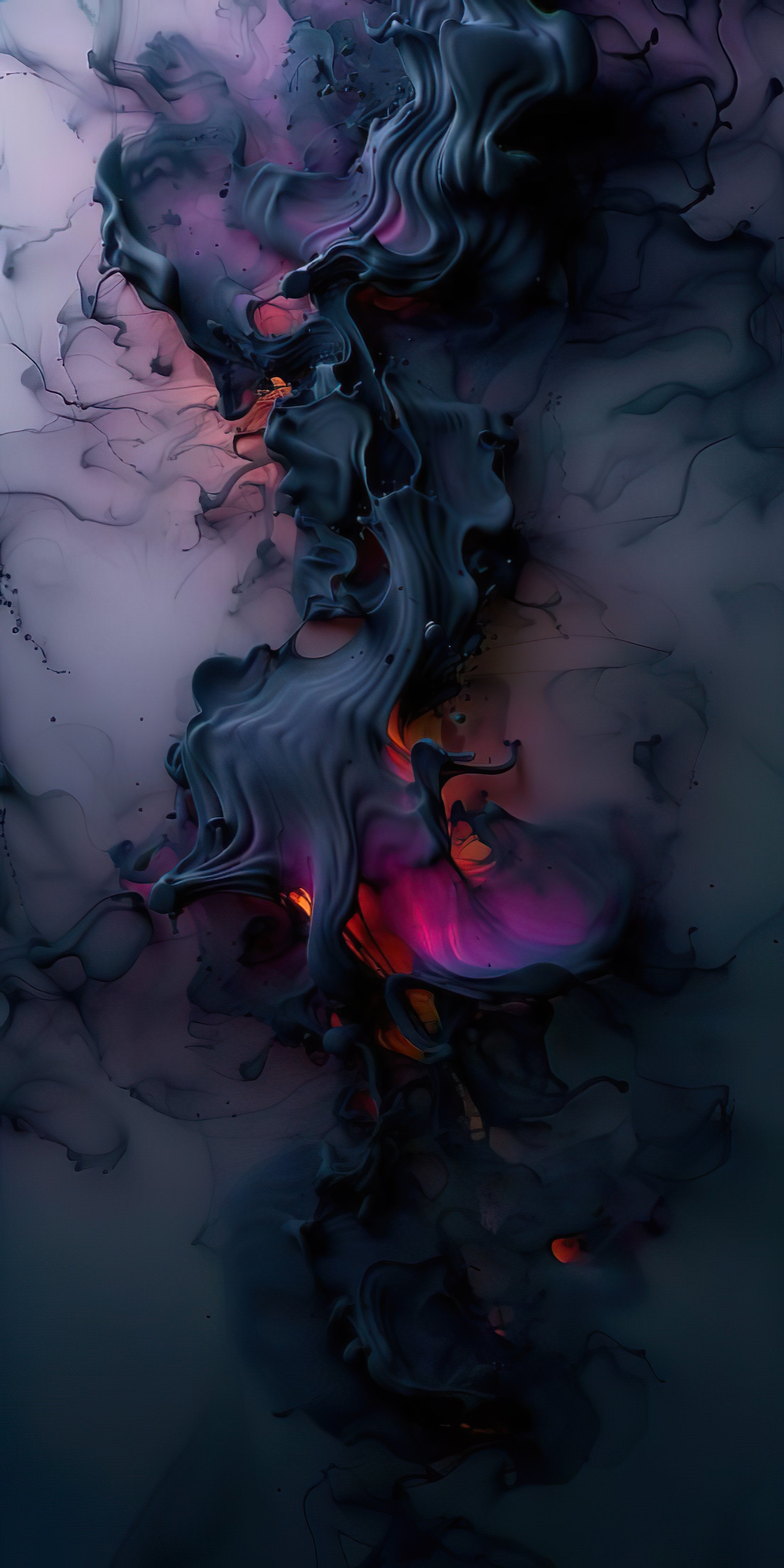 Abstract Fluid Dark Art Wallpaper