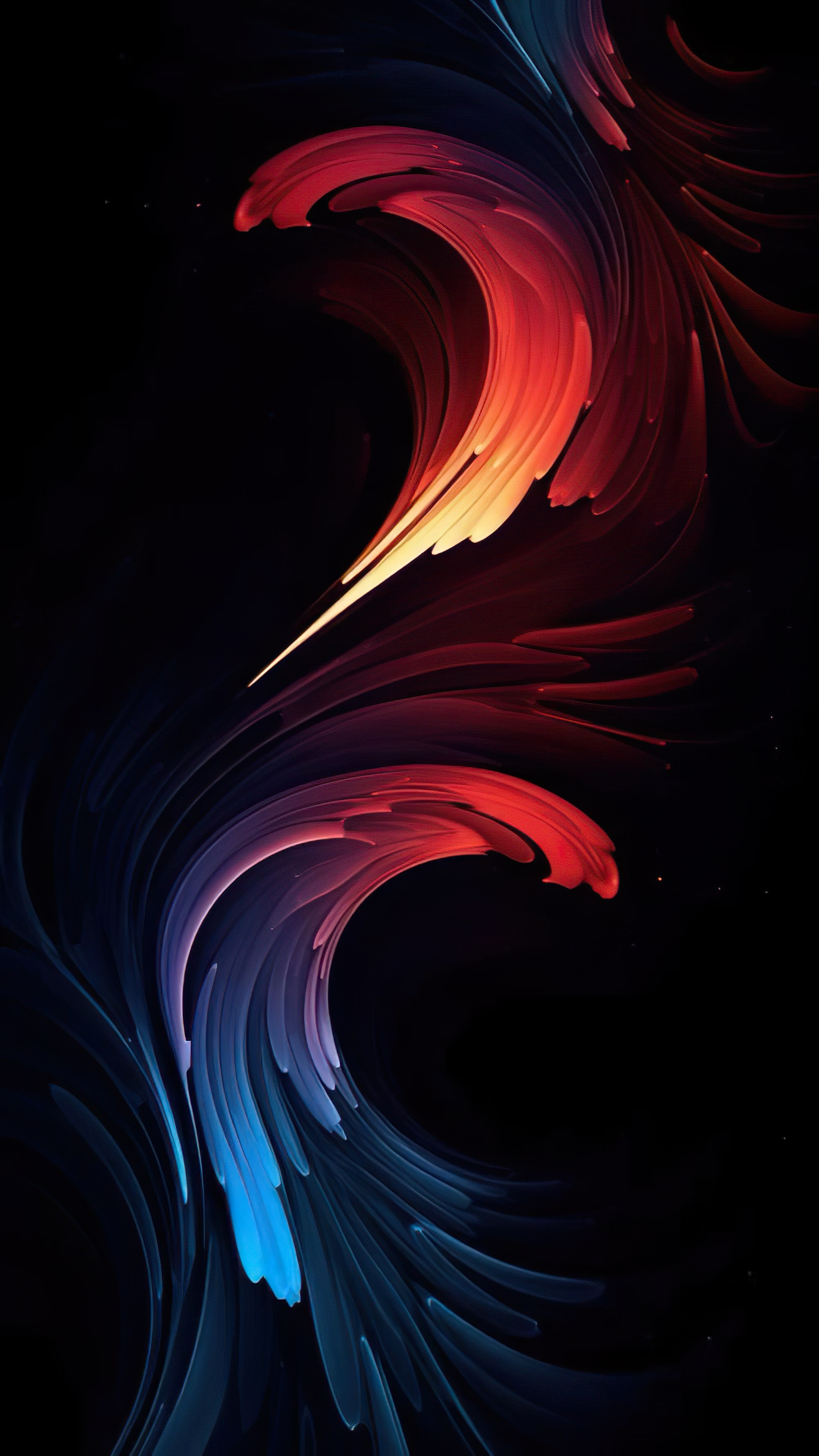 Abstract Swirling Brush Strokes Wallpaper